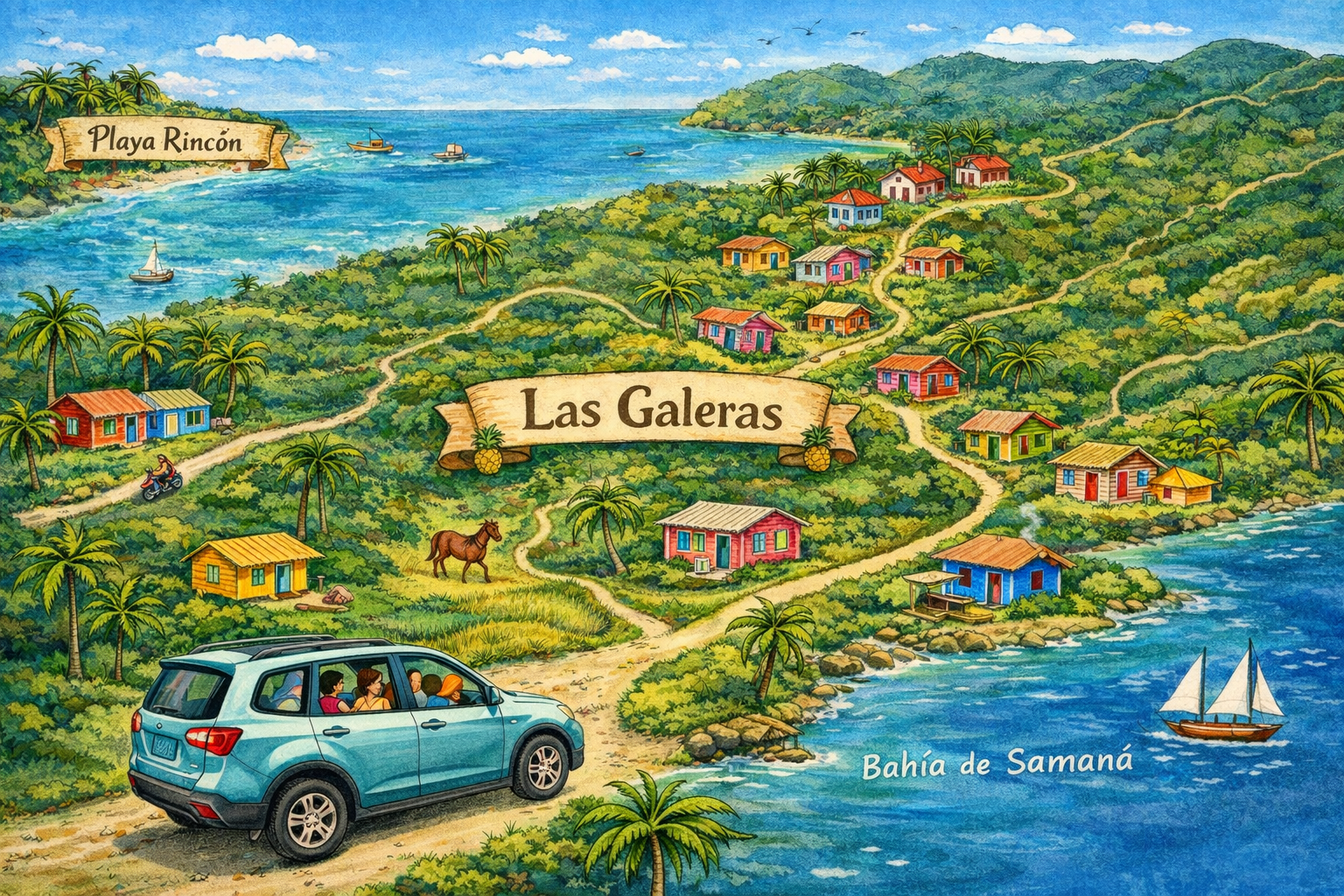 Ruta de las casas tipicas, Las Galeras, Samaná